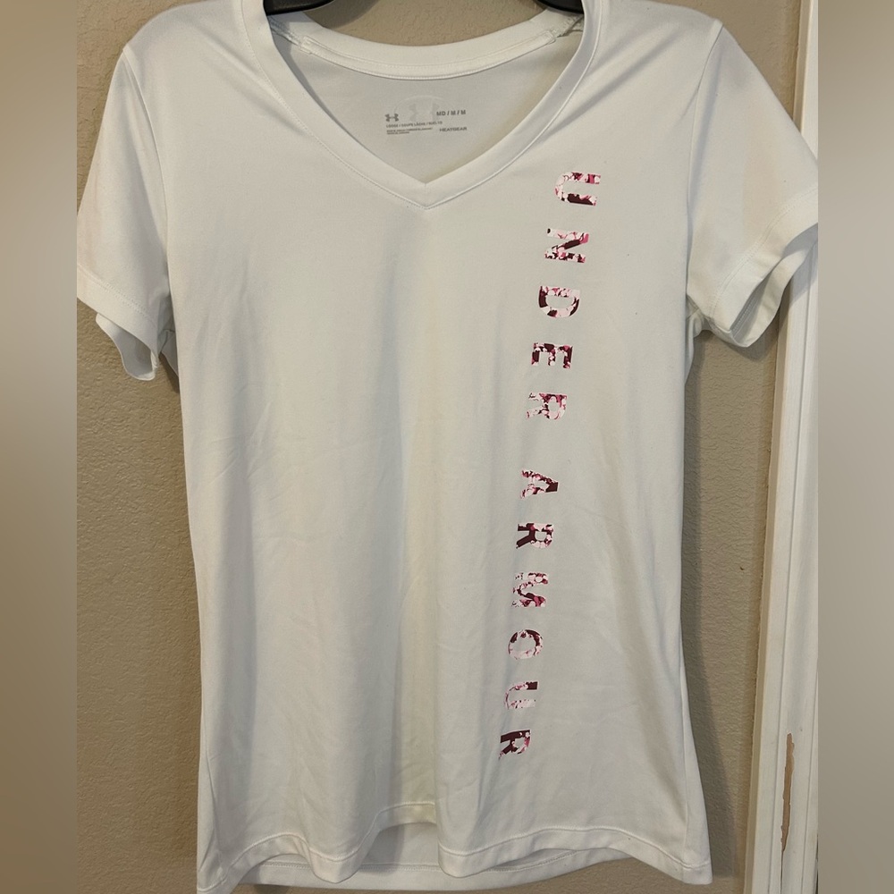 Under Armour Classic White V-Neck Tee